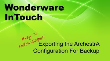 Exporting the ArchestrA Configuration For Backup