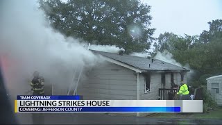 Lightning strikes home