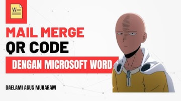 MAIL MERGE QR CODE MICROSOFT WORD #mailmerge #barcode