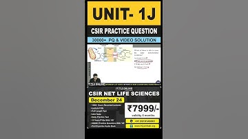 | CSIR Practice Question | Unit 1. Molecules and their Interaction Relevant to Biology | Topic: J |