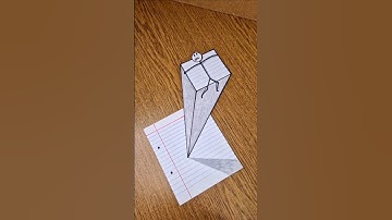 Amazing 3D Real Illusion On Paper 😲🔥 #3dart #3ddrawing #3dfigure #drawingtutorial  #paperart #easy3d