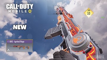 *NEW* SKS - Ignited Rage Gameplay on COD Mobile!!!  - Tier 10 Battle Pass Reward | Milton37LiveCODM
