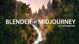 BLENDER + MIDJOURNEY | Mixing Styles to Create Dreamy Artwork screenshot 5