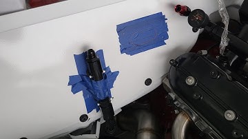 Mocking up the flex fuel sensor, manual brake kit and Terminator X bulkhead/firewall pass through