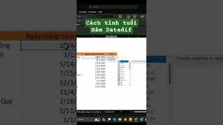 [Mẹo Excel] Cách tính tuổi bằng Excel với hàm Datedif - Tin học văn phòng