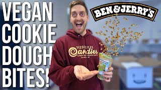 Trying Ben & Jerrys NEW Vegan Cookie Dough Bites!