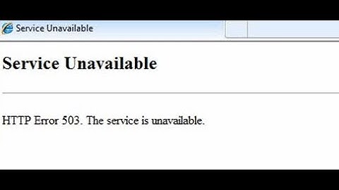 Lỗi http error 503 the service is unavailable
