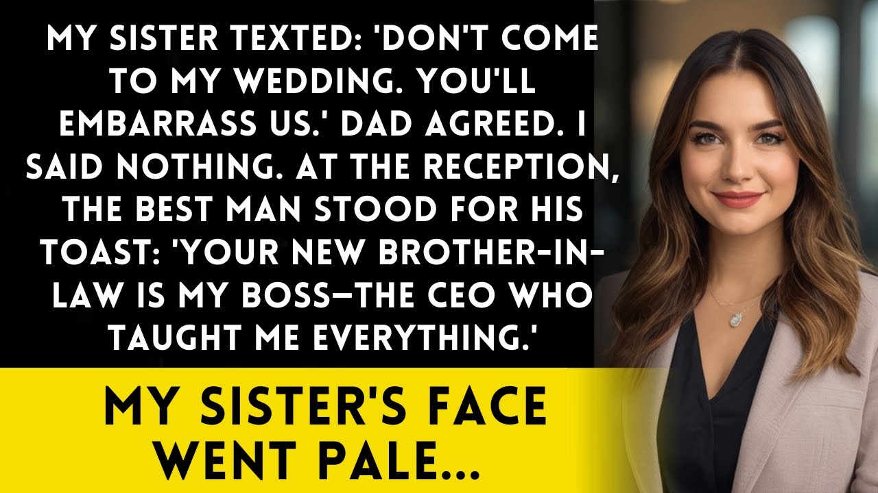 Sister Said 'Don't Come To My Wedding - You'll Embarrass Us' - Then The Best Man Spoke...