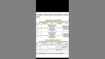 #vbu #sem 5 exam date out Now