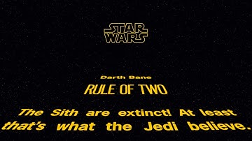 Star Wars: DARTH BANE - RULE OF TWO Opening Crawl 4K