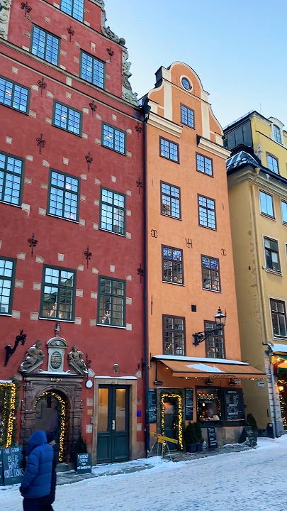 Iconic buildings in Gamla Stan, Stockholm                      #gamlastan #stockholm #travel #shorts