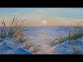 Как нарисовать берег моря гуашью/How to paint a seashore using  gouache