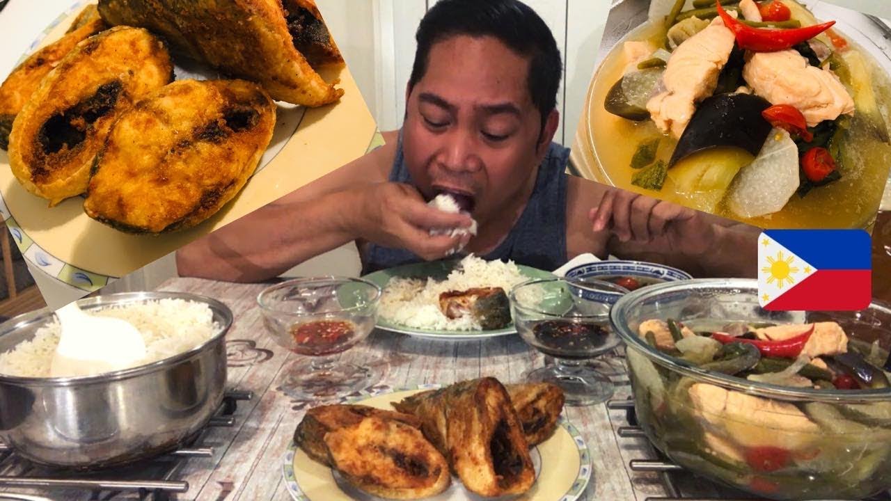 SINIGANG NA SALMON!!! PRITONG BANGUS!!! Pinoy MUKBANG! Filipino Food.