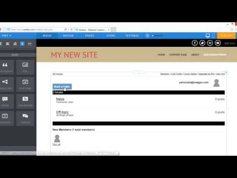 Lesson 4: Adding a discussion forum and publish a website in Weebly