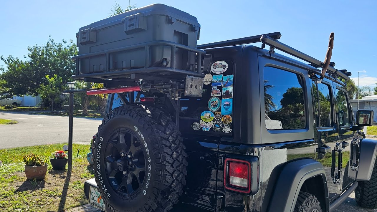 How to install the EAG rear cargo carrier basket for jeep Wrangler jl YouTube
