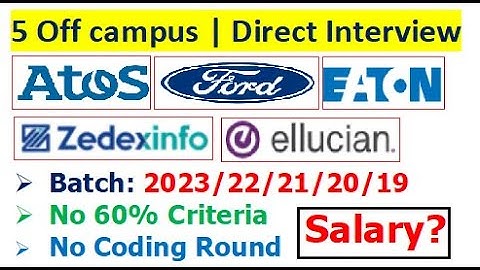 5 Jobs | 2023/22/21/20/19 batch | Direct Interview | No Coding round | No % Criteria | Salary?