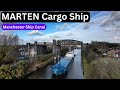 Marten cargo ship down the manchester ship canal