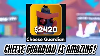 USING THE CHEESE GUARDIAN IN CHEESE TD! Roblox