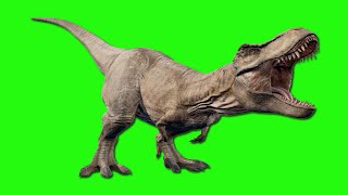 T-rex Angry Roar Green Screen with Sound Effect - Free Use