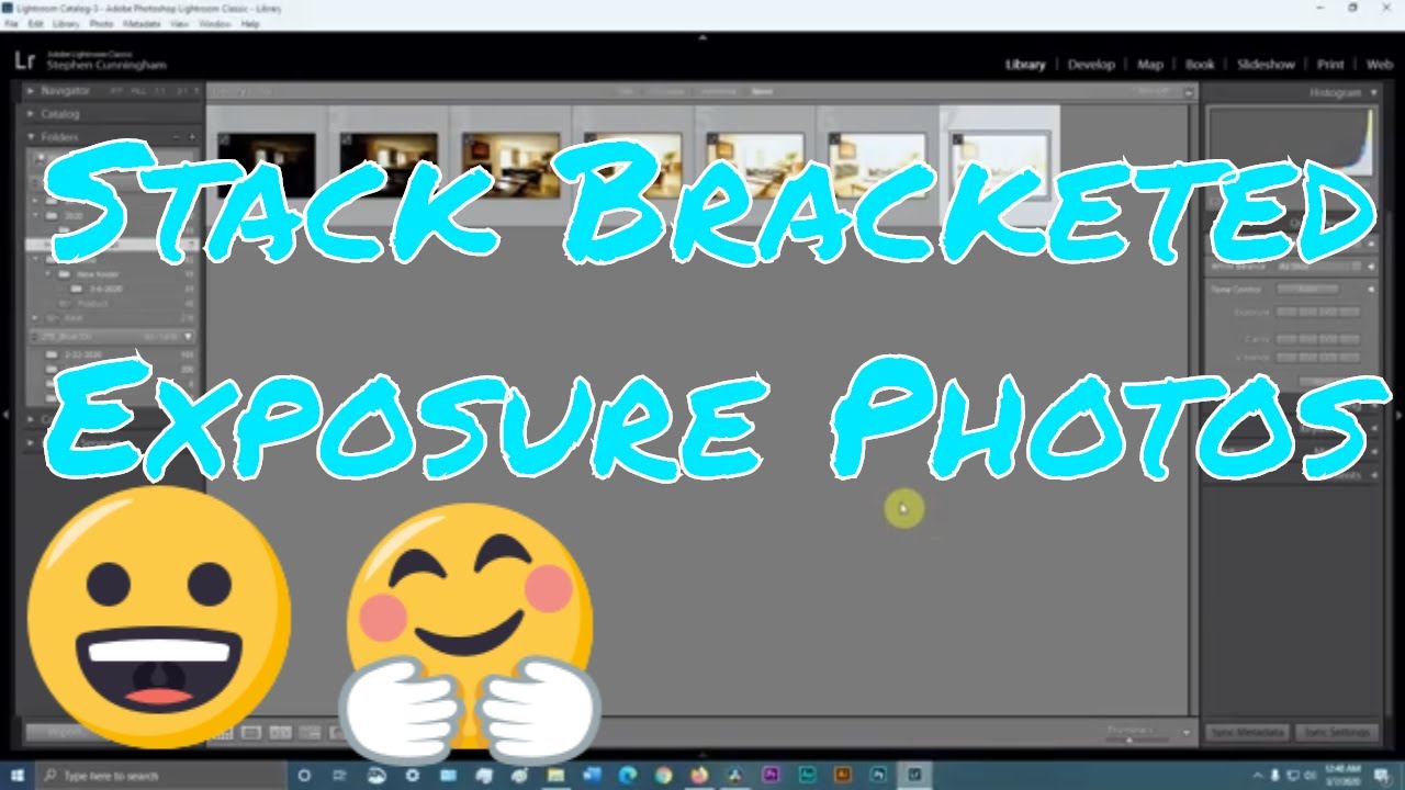 How To Stack Bracketed Exposure Photos in Lightroom in 60 Seconds!