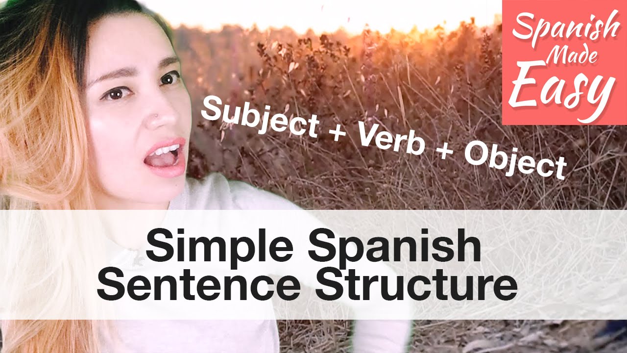 Simple Sentence Structure Spanish Worksheet