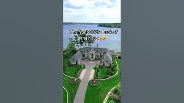 Enormous custom limestone estate with negative edge pool, overlooking Orchard Lake!  #luxury #homes