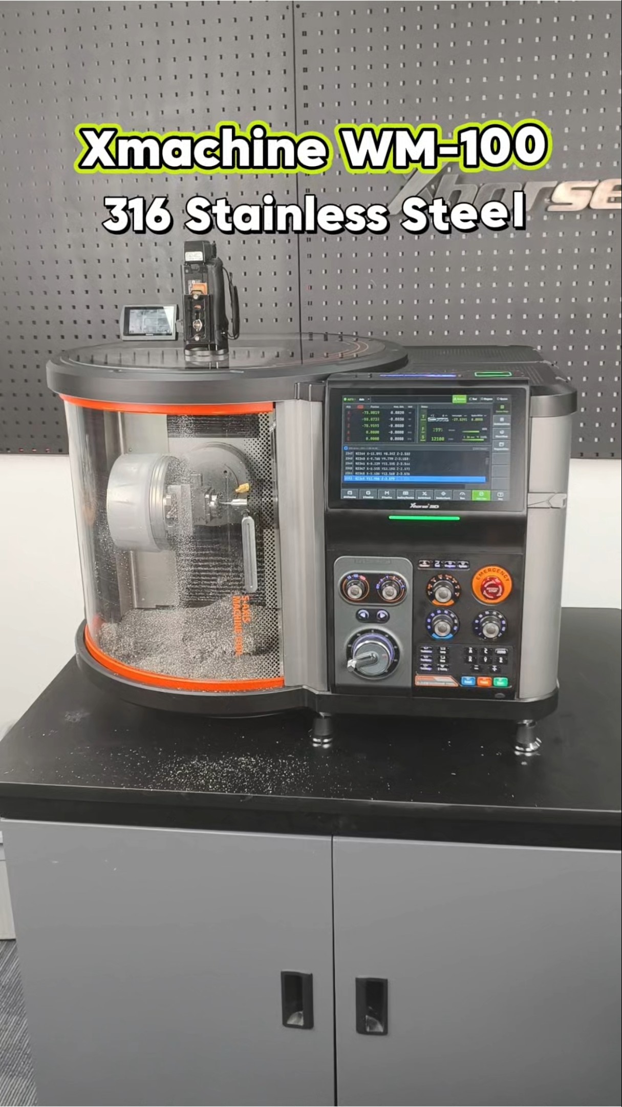 5-axis Desktop CNC Milling 316 Stainless Steel demo#xmachine