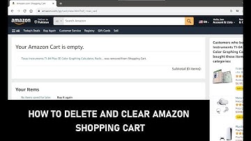 How to Delete and Clear Amazon Shopping Cart - Easy Steps