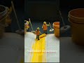 Tiny road crew painting yellow lines | Tiny World | Rainbow Fairies #miniworld #tinyfood