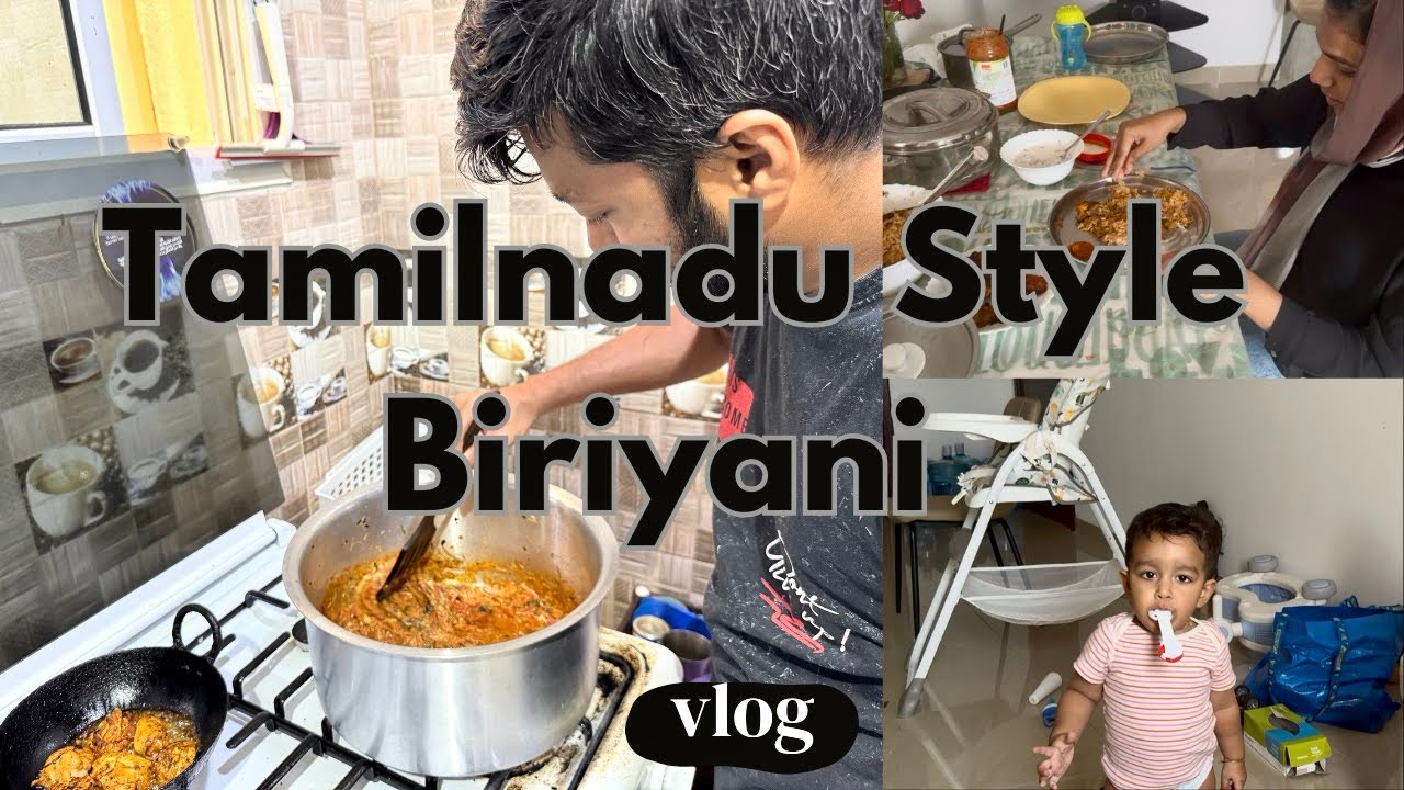 തമിഴ് പയ്യൻ Cooking 👨‍🍳 തമിഴ്‌നാട് ബിരിയാണി🤤 | Home Vlog + Recipe | living in Qatar 🇶🇦 | #couplevlog
