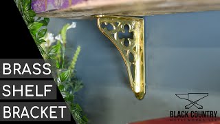 Polished Brass Coalbrookdale 18 x 13cm Shelf Bracket