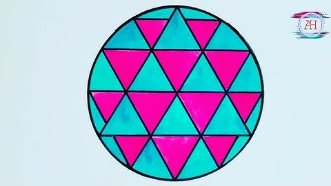 #33#How to draw a Triangle pattern in circle by compass and scale/Simple Geometric pattern