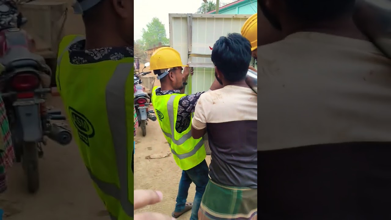 বাংলাদেশ বর্ডার এলাকায় ASM কোম্পানির সোলার রোড লাইট স্থাপন কাজ চলমান