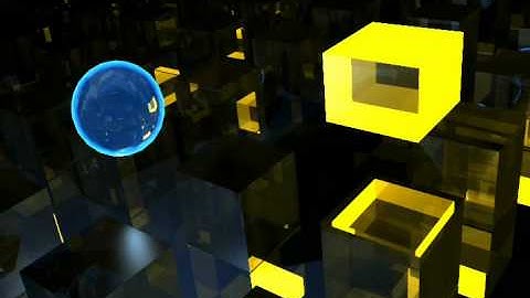 Glass cube with interesting lighting