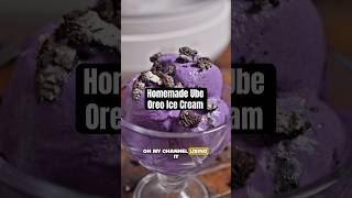 Homemade Ube Oreo Ice Cream