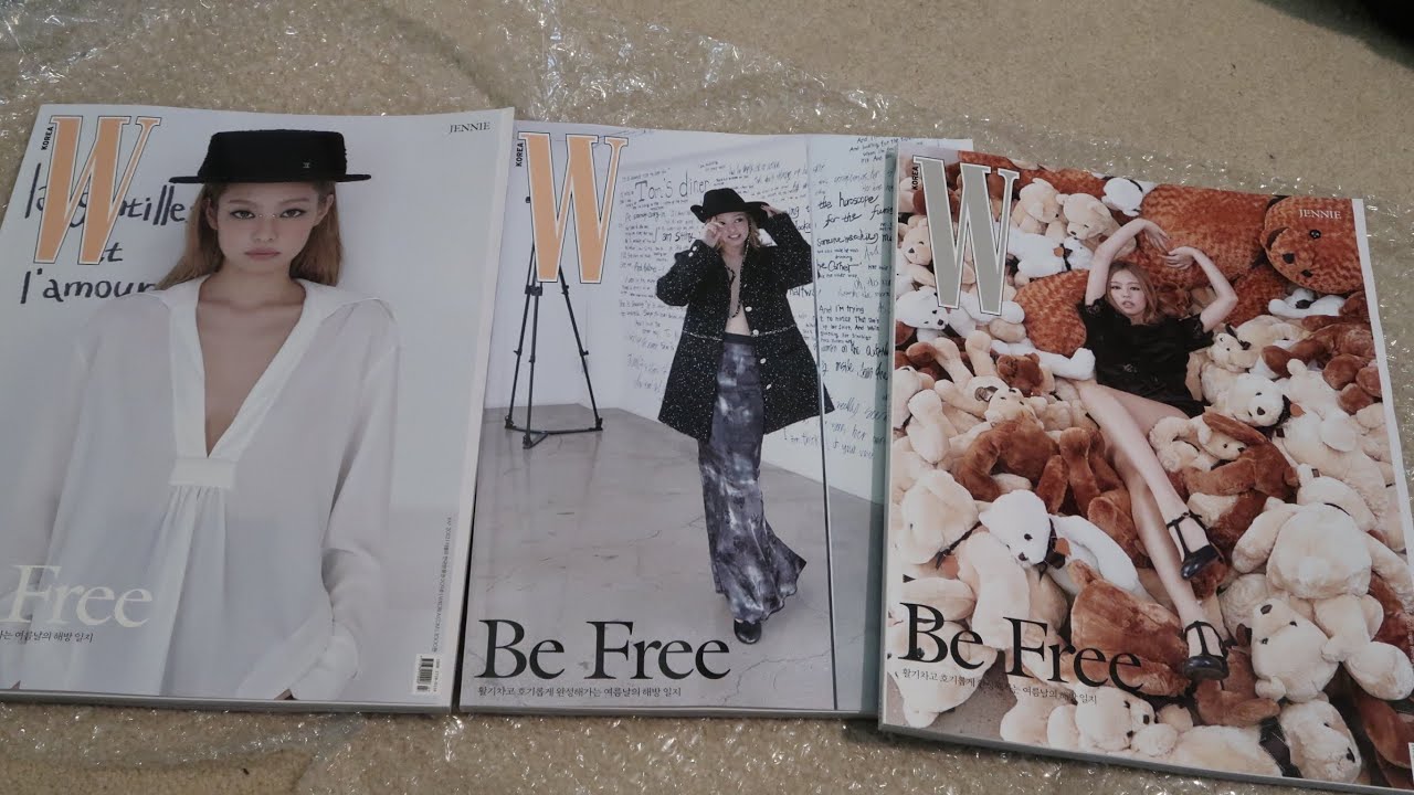 BLACKPINK JENNIE W KOREA JULY 2022 A,B,C COVER UNBOXING/REVIEW