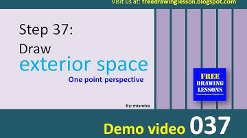 Draw a box : Back to basic 37 ... Draw exterior space in a one point perspective. #shorts