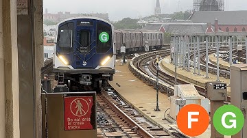  TA IND Culver Line F  & G Train Action @ Smith-9th Sts