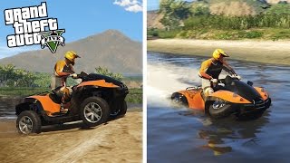 AMPHIBIOUS ATV! 4x4 Mudding, Jet Skiing, & Off-Roading! Gibbs Quadski (GTA 5 PC Mods) screenshot 5