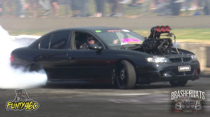 BLOWN INJECTED VT COMMODORE "2IMPRES" SMASHING TYRES AT BRASHERNATS