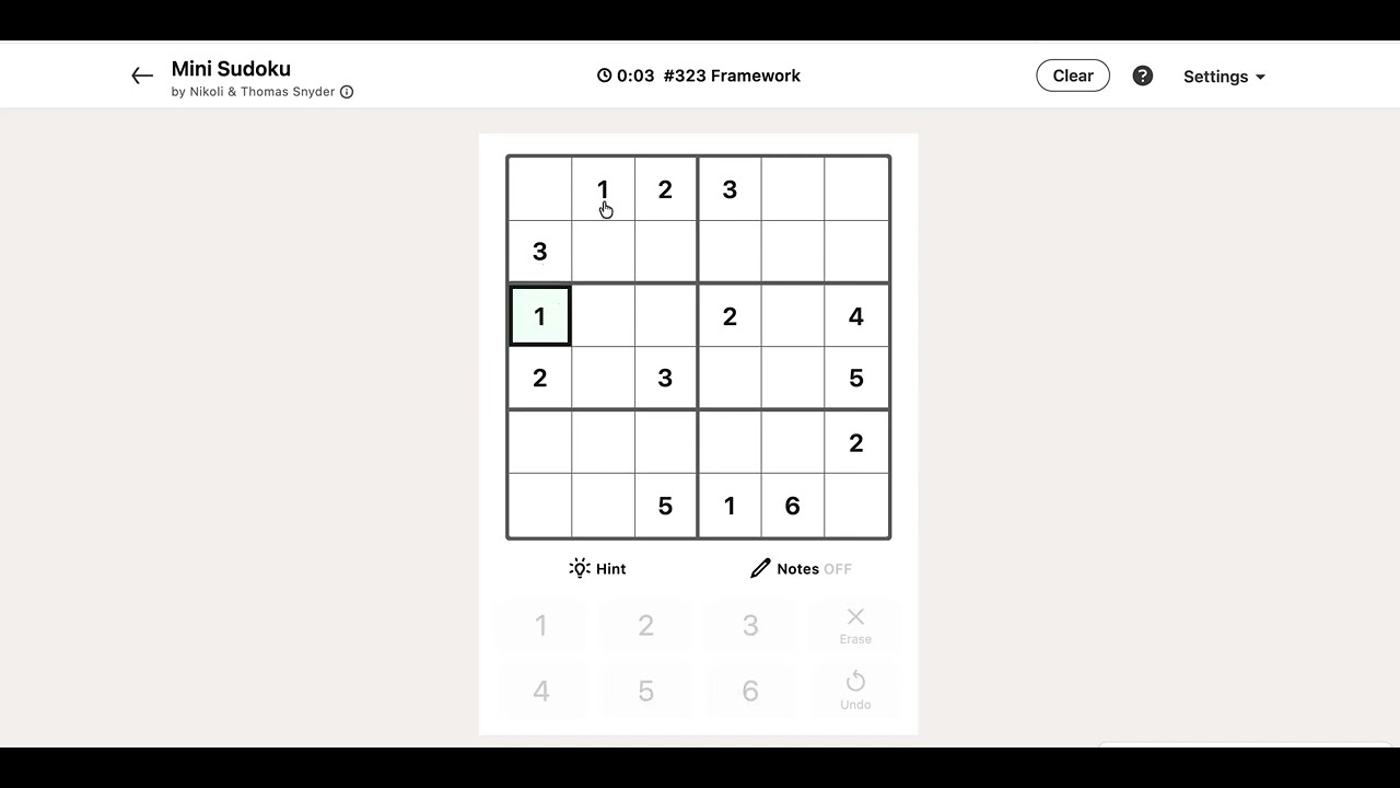 LinkedIn Mini-Sudoku Answer Today | 30 June 2026 - Puzzle #323