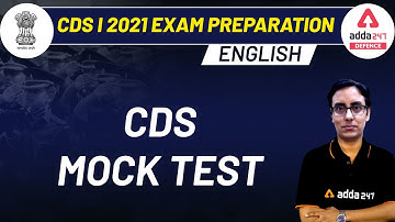 CDS I 2021 Exam Preparation | English | CDS Mock Test