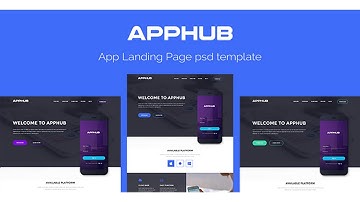 Apphub Landing Page Psd Template | Themeforest Website Templates and Themes