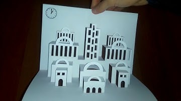 ARCH house popup card diy make toturial