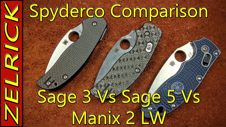 Spyderco Comparison: Sage 5 vs Sage 3 vs Manix 2 lightweight