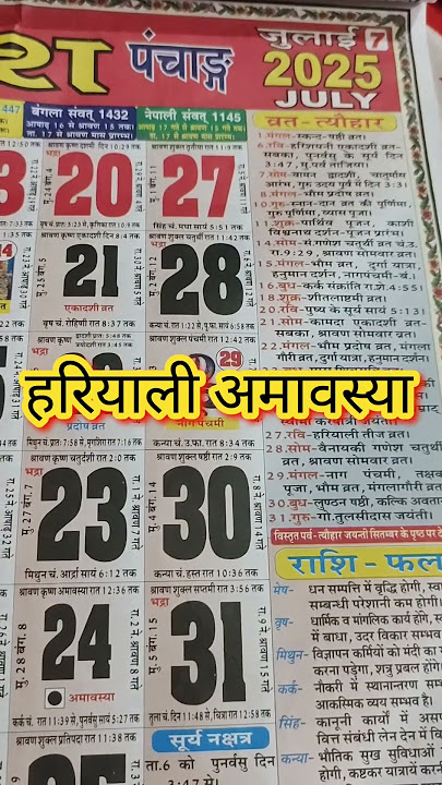 हरियाली अमावस्या 2025 में कब | Hariyali Amavasya 2025 Date Time | Amavasya Kab Hai | Amavasya 2025