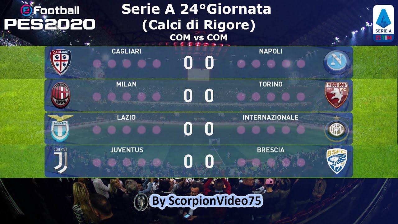 PES 2020 • Serie A 24°Giornata (Calci di Rigore) - YouTube