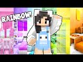 🌈Minecraft But I Build With RAINBOW!