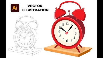 Alarm clock vector illustration artwork in Adobe Illustrator