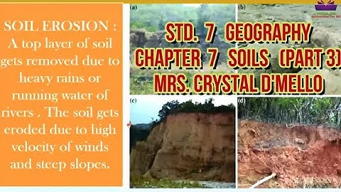 soil | part 3 | std 7 geography chapter 7 | soils of Maharashtra | soil erosion |Mrs.Crystal D